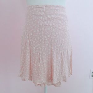brandy melville genevieve pink floral wrap skirt